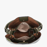 Mustard Olivia Crocodile Contrast Hobo Bag