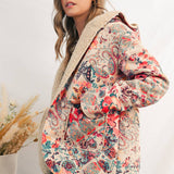 Paisley Sherpa Hooded Jacket