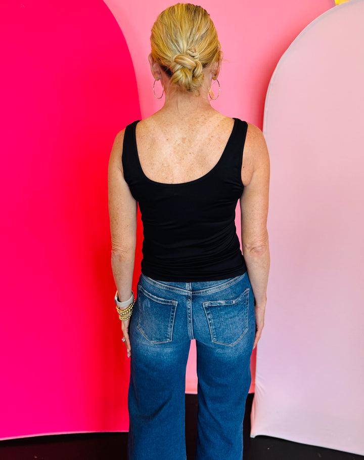 Black Seamless Tank Top
