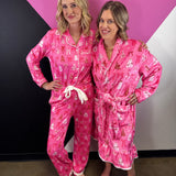 Pretty Pink Christmas Ruffle Pajama Set