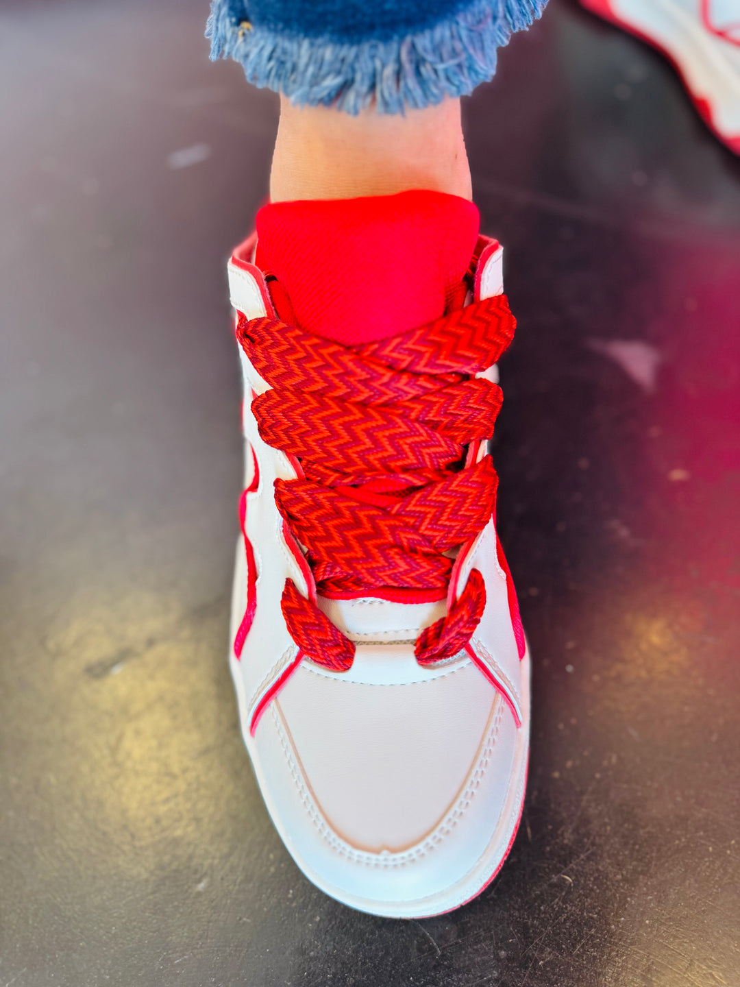 Racer Red & White Sneakers