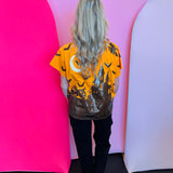 Queen Of Sparkles Orange & Black Halloween House Tee
