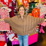 Mocha Striped Shirt