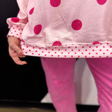 Polka Dot Mockneck Pullover