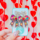 Rainbow Beaded Bella Bows
