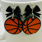 Basketball Game Day Bow Earrings