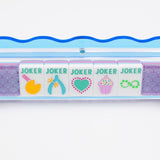 Crystal Confetti Purple Mahjong Tiles