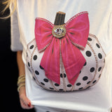 Pink Bow Pumpkin Brooch Tee