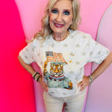 Jewel Collared Tiger Statue Of Liberty Tee