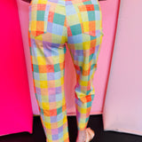 Poppy & Pine Madras Plaid Barrel Pants