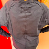 Navy Raglan Top