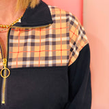 Mia Nora Plaid Printed Pullover