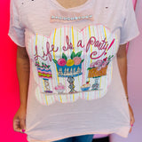 Life Is A Party Tattered Top