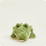 Alligator Warmies Junior plush with weighted microwavable lavender-scented design.