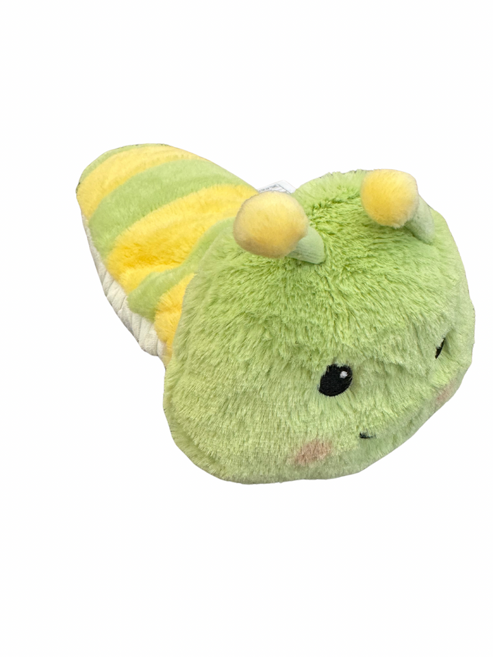 Colorful Caterpillar Warmies® plush, microwavable and lavender-scented, weighted for comfort, safe for all ages.
