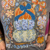 Preppy Pumpkin Rhinestone Tee
