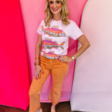 Zenana Orange Cropped Jeans