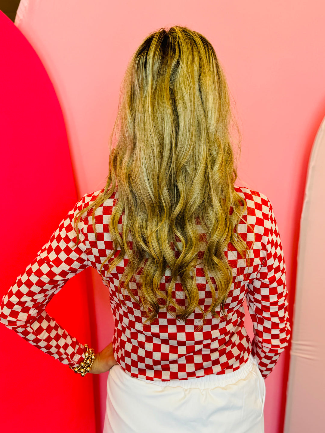 Red Pep Rally Mesh Top