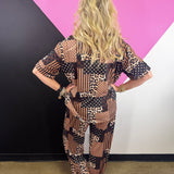 Wild Mix Ruffle Pajama Set