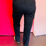 Judy Blue Black Denim Cargo Jeans