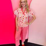 Poppy Picnic Ruffle Blouse