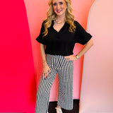 Black & White Striped Pants