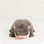 Baby Pygmy Hippo Warmies plush with lavender scent, microwavable, weighted, and cuddly.