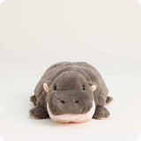 Baby Pygmy Hippo Warmies plush with lavender scent, microwavable, weighted, and cuddly.