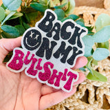 Funny car freshener with bold phrase hanging from rearview mirror with long lasting scent