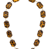 Bianca collar necklace with oversized tortoise-inspired links and bold statement style.