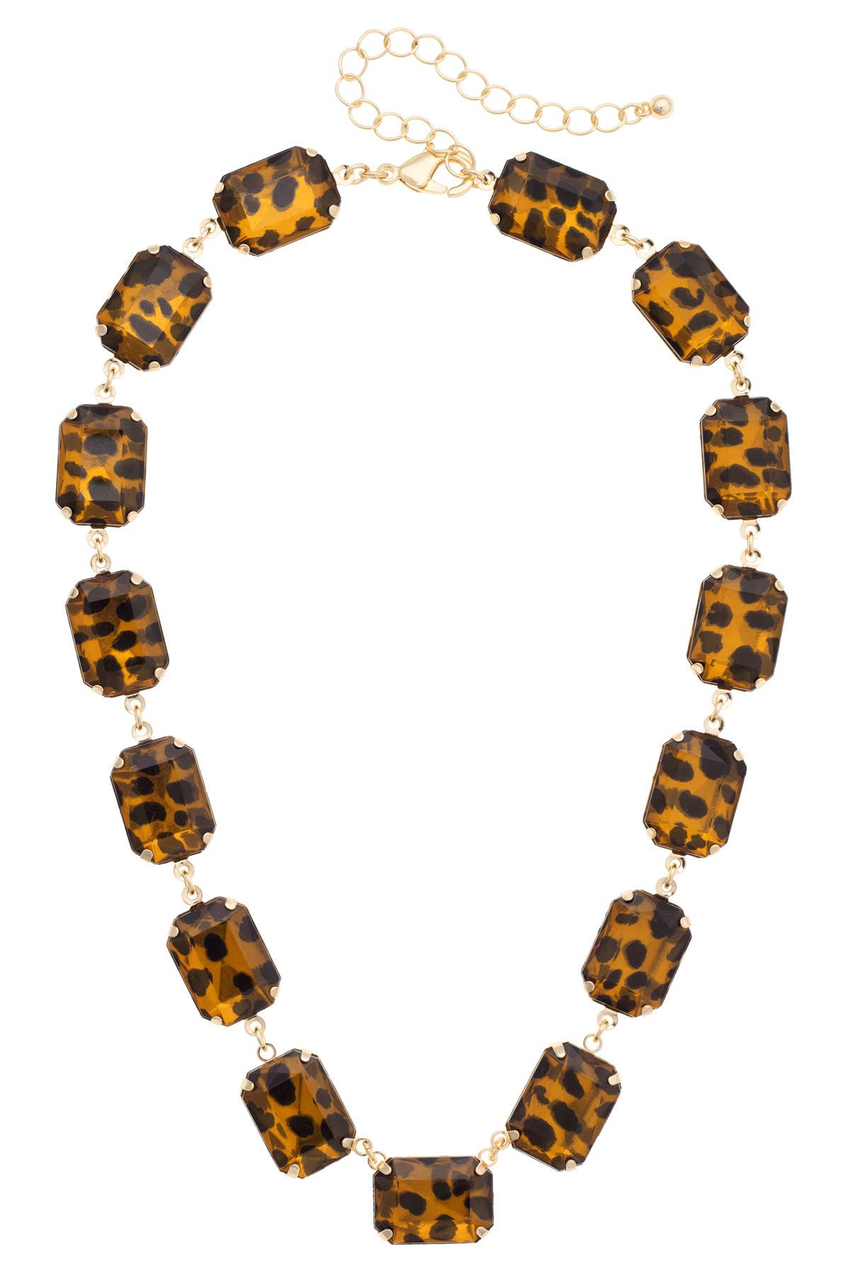 Bianca collar necklace with oversized tortoise-inspired links and bold statement style.