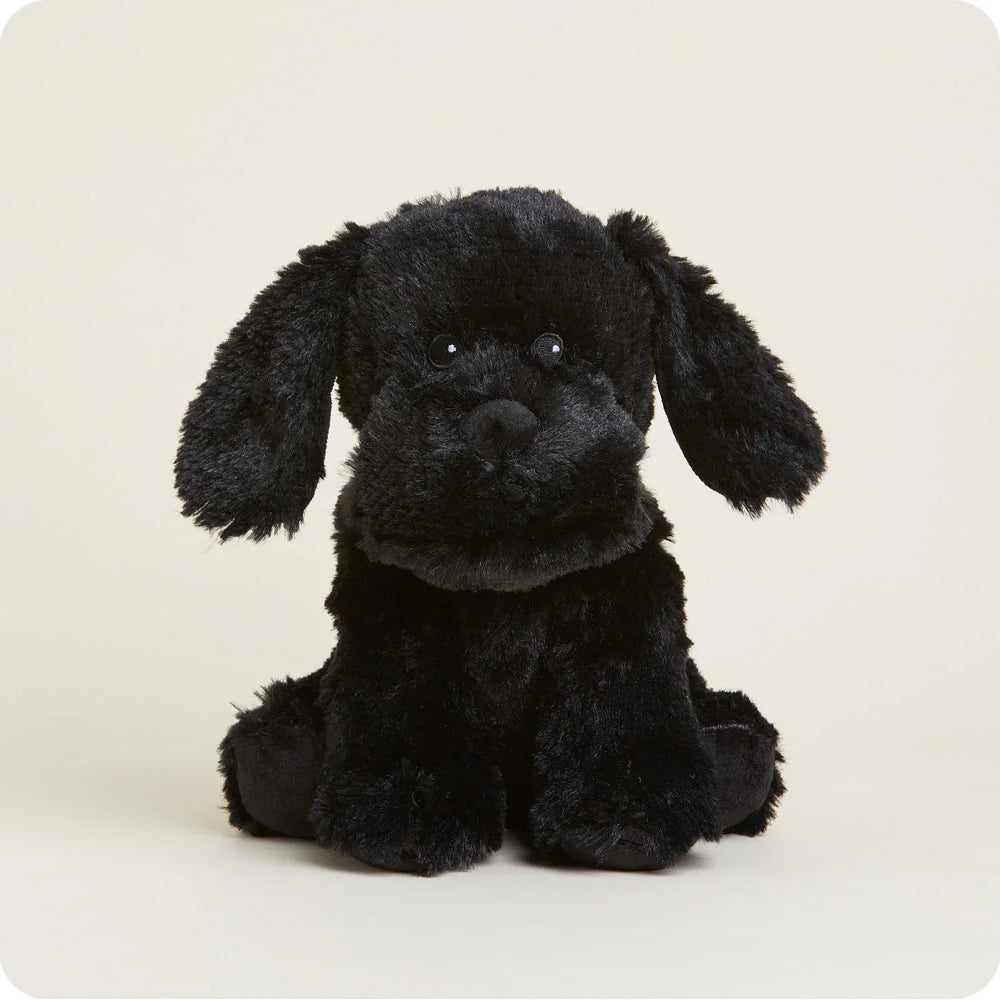 Black Lab Warmies weighted Labrador plush, microwavable and scented with calming French lavender.