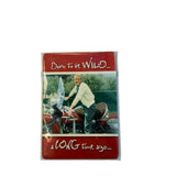 Born to Be Wild magnet with lady on motorcycle vintage design.