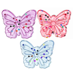 Glitter butterfly jelly squishy with soft sensory texture.