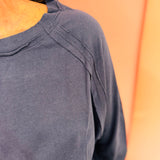 Navy Raglan Top