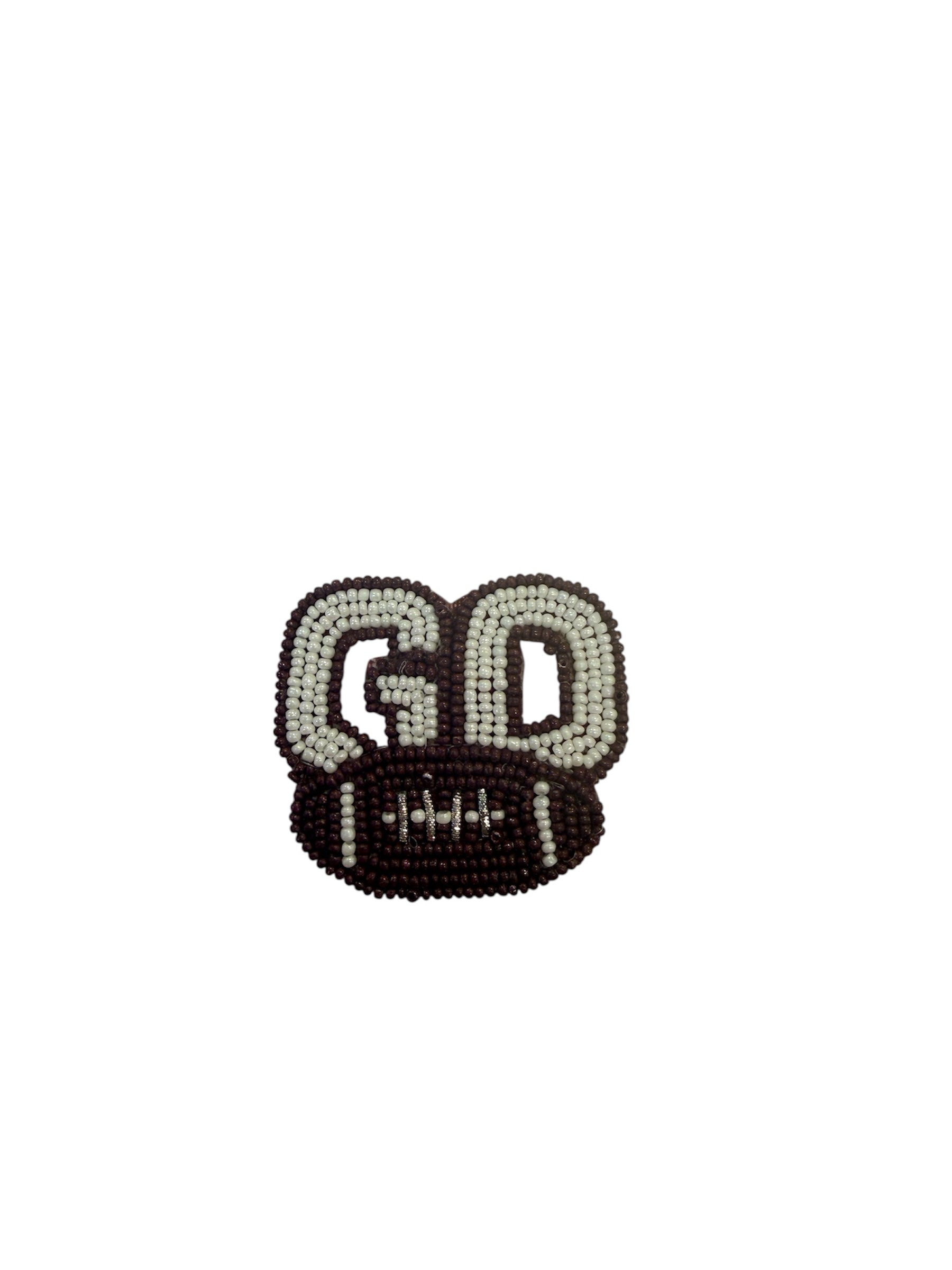 Go Football Beaded Pins