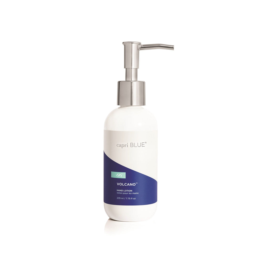 Volcano Hand Lotion 7.75oz – hydrating tropical citrus-scented vegan hand lotion with shea butter and coconut oil.