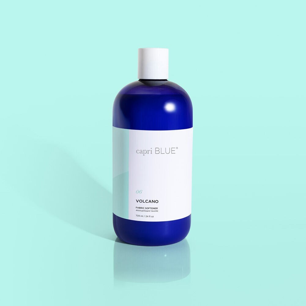 Volcano Fabric Softener leaves fabrics soft, fresh, and citrus-scented with a vegan, non-toxic formula