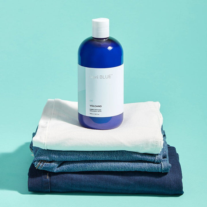 Volcano Fabric Softener leaves fabrics soft, fresh, and citrus-scented with a vegan, non-toxic formula