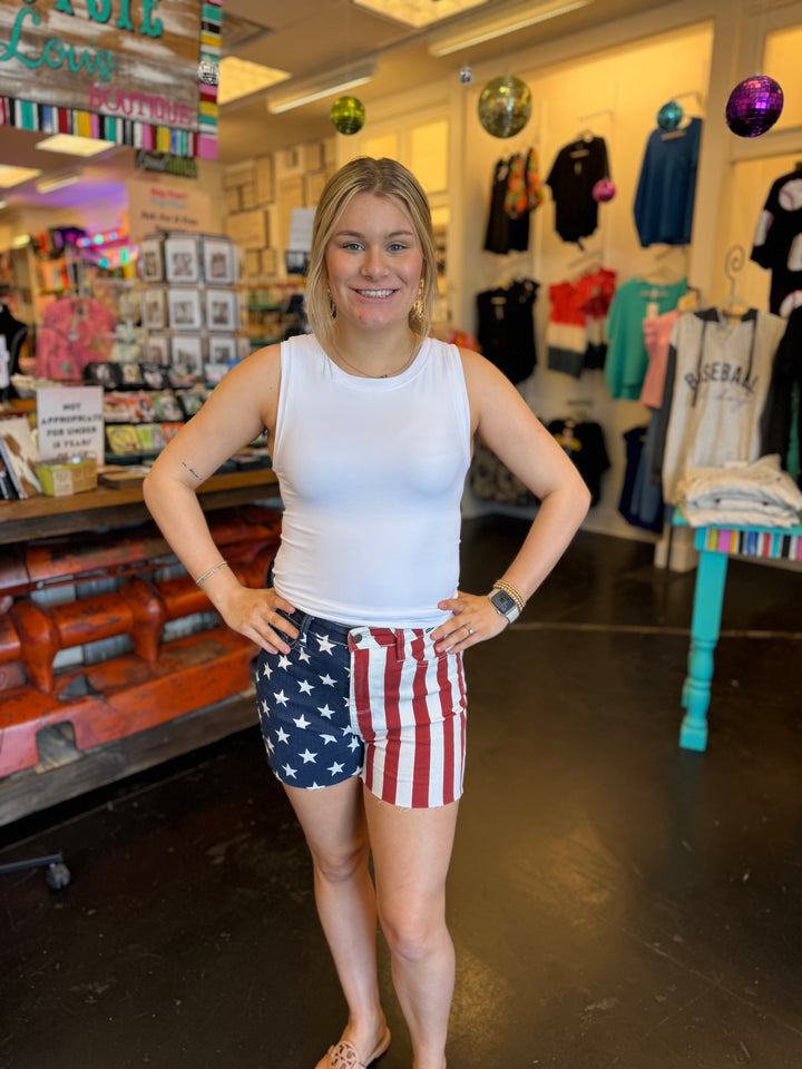 Judy Blue Americana Flag Shorts