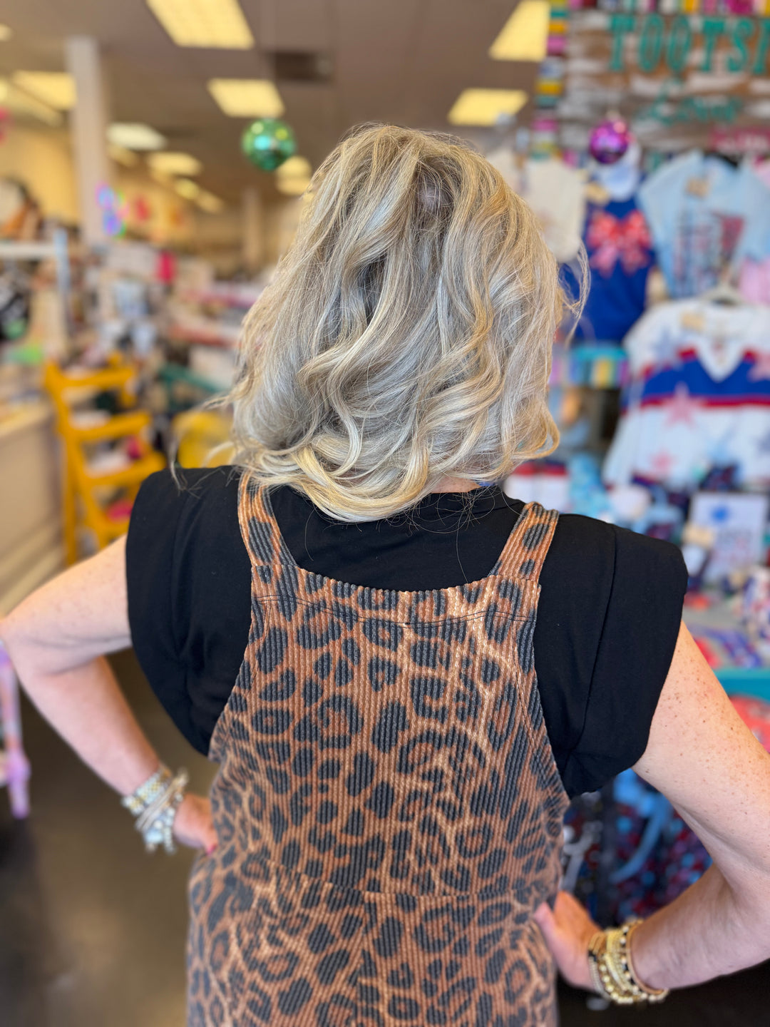 Karli Cheetah Boho Overalls