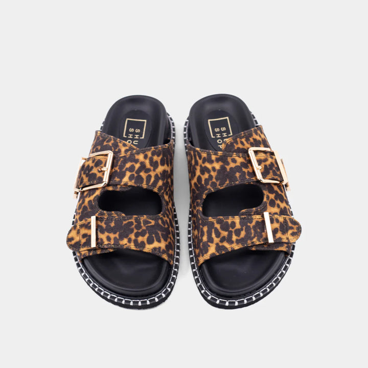 Charlotte Leopard Print Sandals