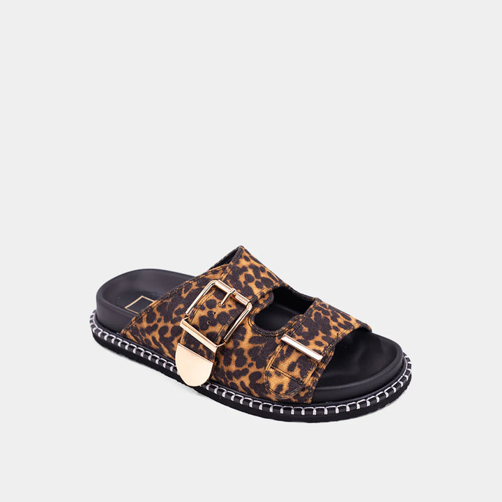 Charlotte Leopard Print Sandals