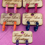 Candace hoop earrings with gold studs.