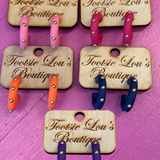 Candace hoop earrings with gold studs.