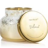 Capri Blue Volcano Glimmer Signature Candle with ombre design, gold interior, and tropical citrus fragrance. 