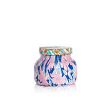 Capri Blue Volcano Pattern Play Signature Candle 8 oz with colorful patterned vessel.