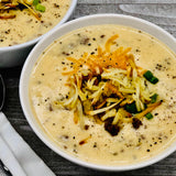 Carmies Classic Cheeseburger Soup Mix with rich, cheesy flavor and hearty ground beef taste.