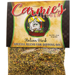 Carmies Italian herb dipping mix with oregano, rosemary, and garlic for olive oil bread dip.