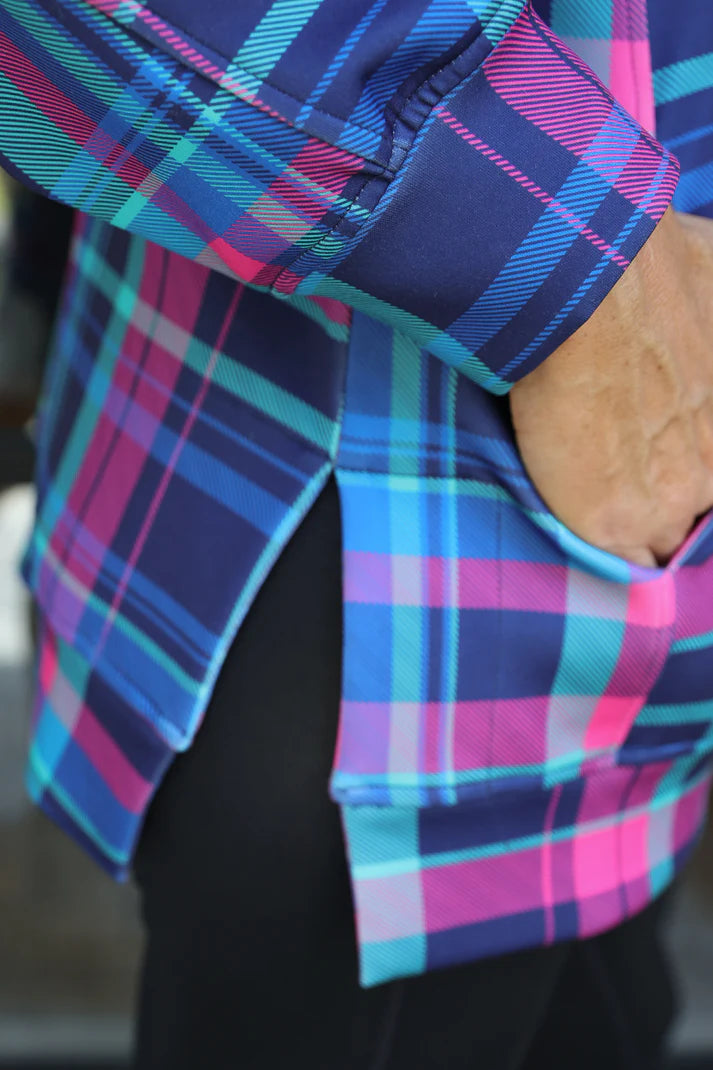 Plaid Pop Everyday Pullover Top